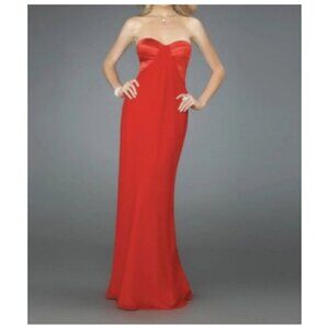 La Femme Red Gown size 0 Red NWT Formal
